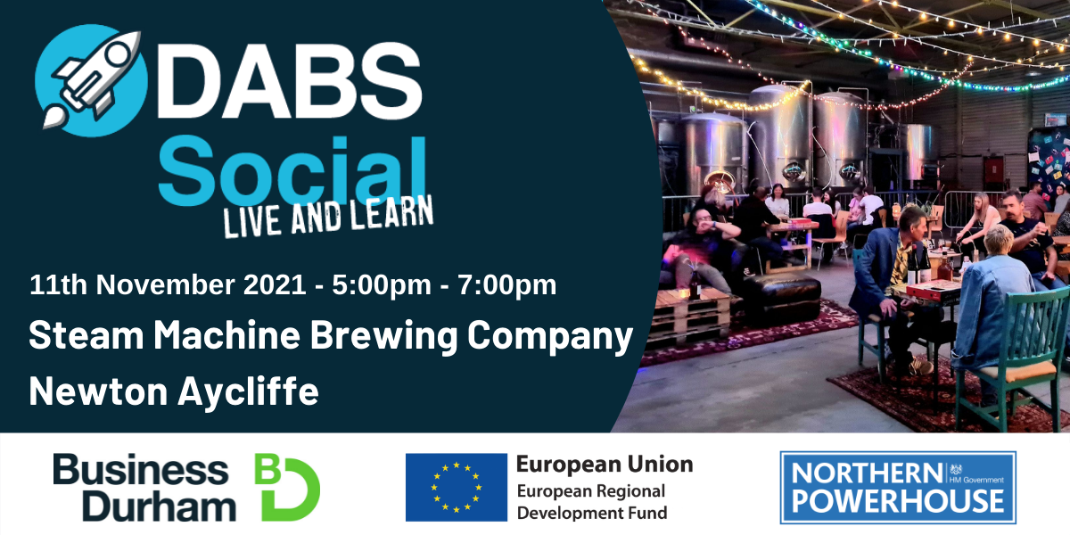 November DABS Social Live and Learn Networking Event Durham Startups